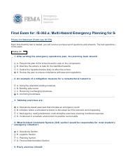 Preparing and documenting Incident Action Plans. . Fema is 703 b answers quizlet